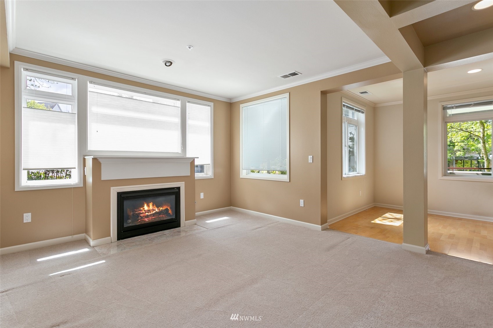 102 State Street, Unit 101W Kirkland, WA 98033 - Photo 4 of 38 a view of an empty room with window and fire place