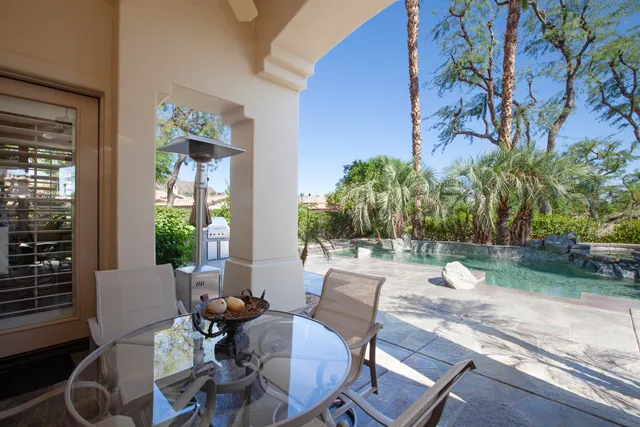 a outdoor space with furniture