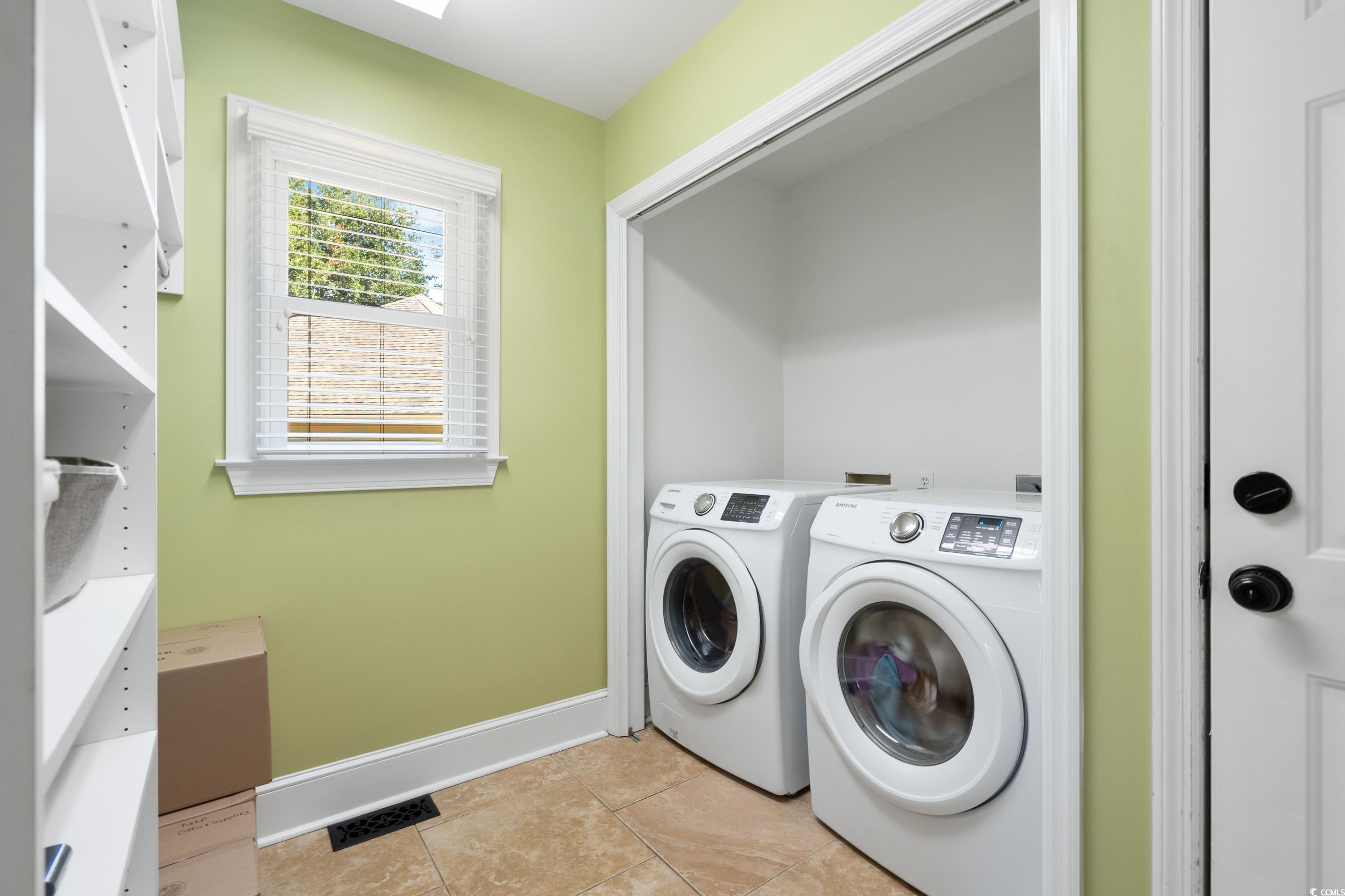 824 Mount Gilead Pl Drive Murrells Inlet, SC 29576 - Photo 21 of 40 Laundry area with light tile patterned flooring an