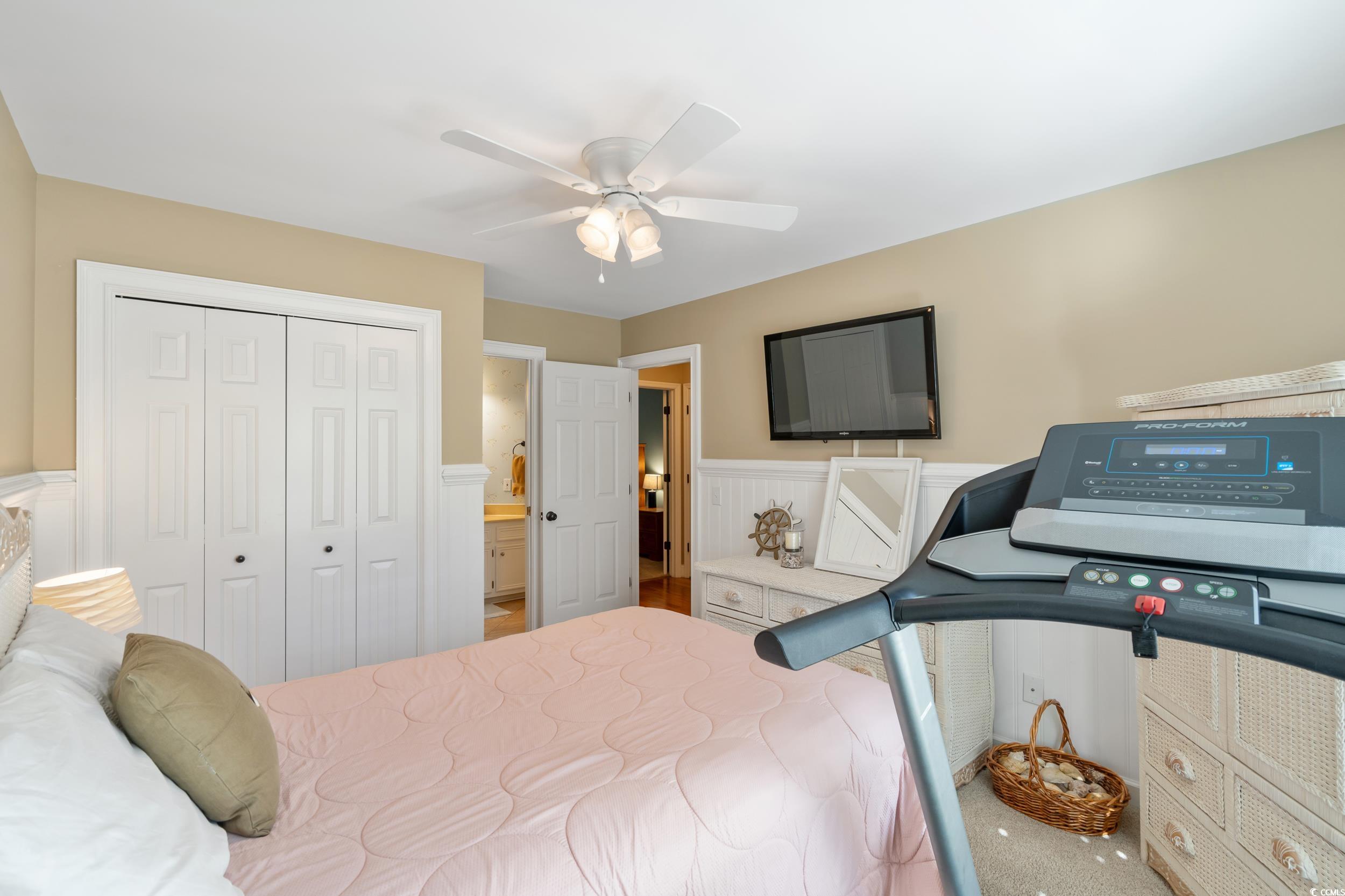 824 Mount Gilead Pl Drive Murrells Inlet, SC 29576 - Photo 30 of 40 Bedroom featuring ceiling fan and a closet