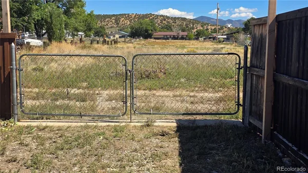 a view of a glass door