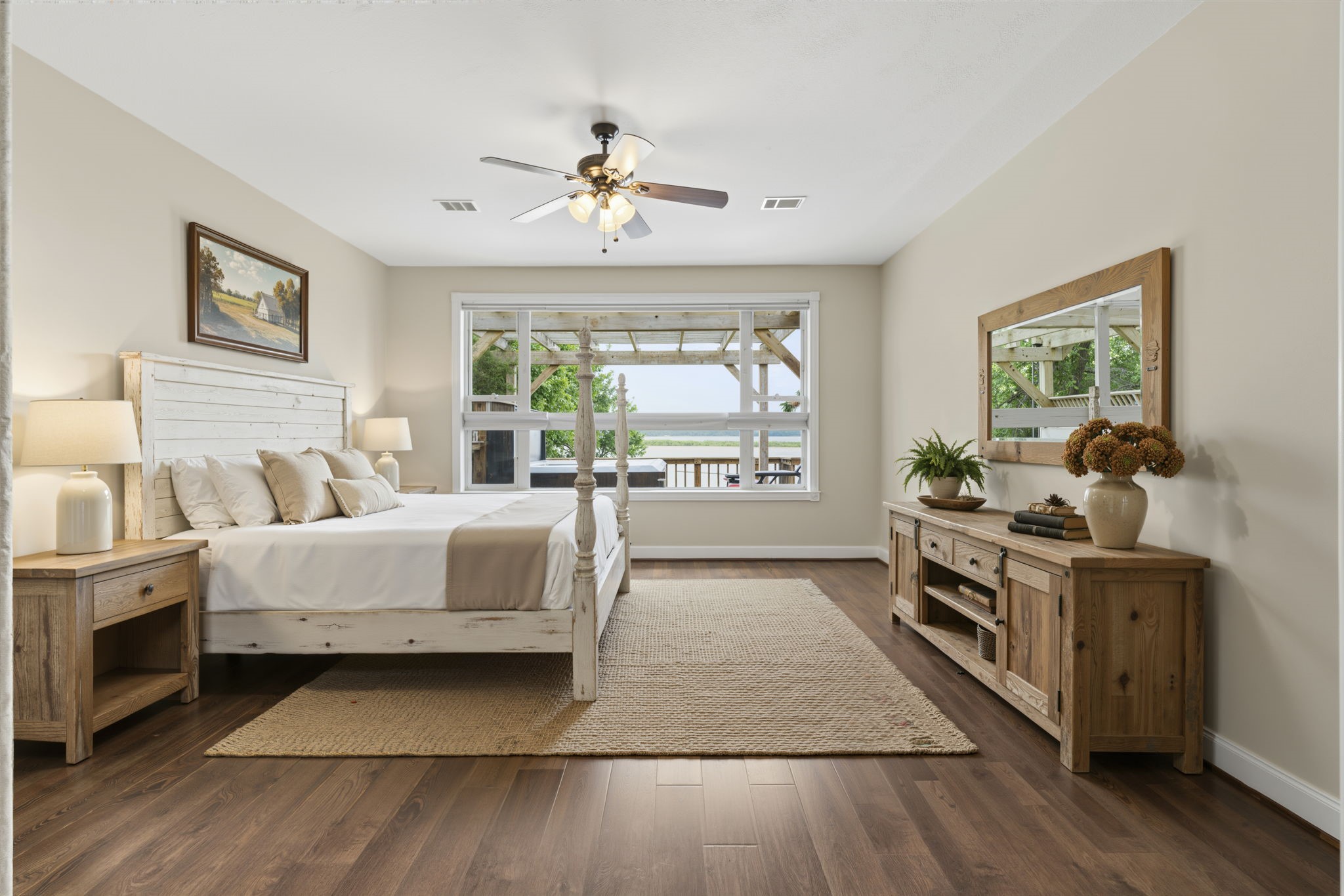 259 Memphis Bell Lane Trinity, TX 75862 - Photo 15 of 50 primary bedroom with lake views