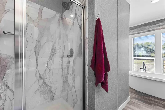 a view of a walk in closet