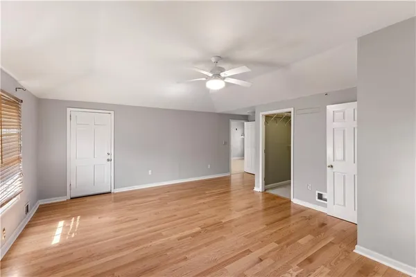 a view of an empty room and window