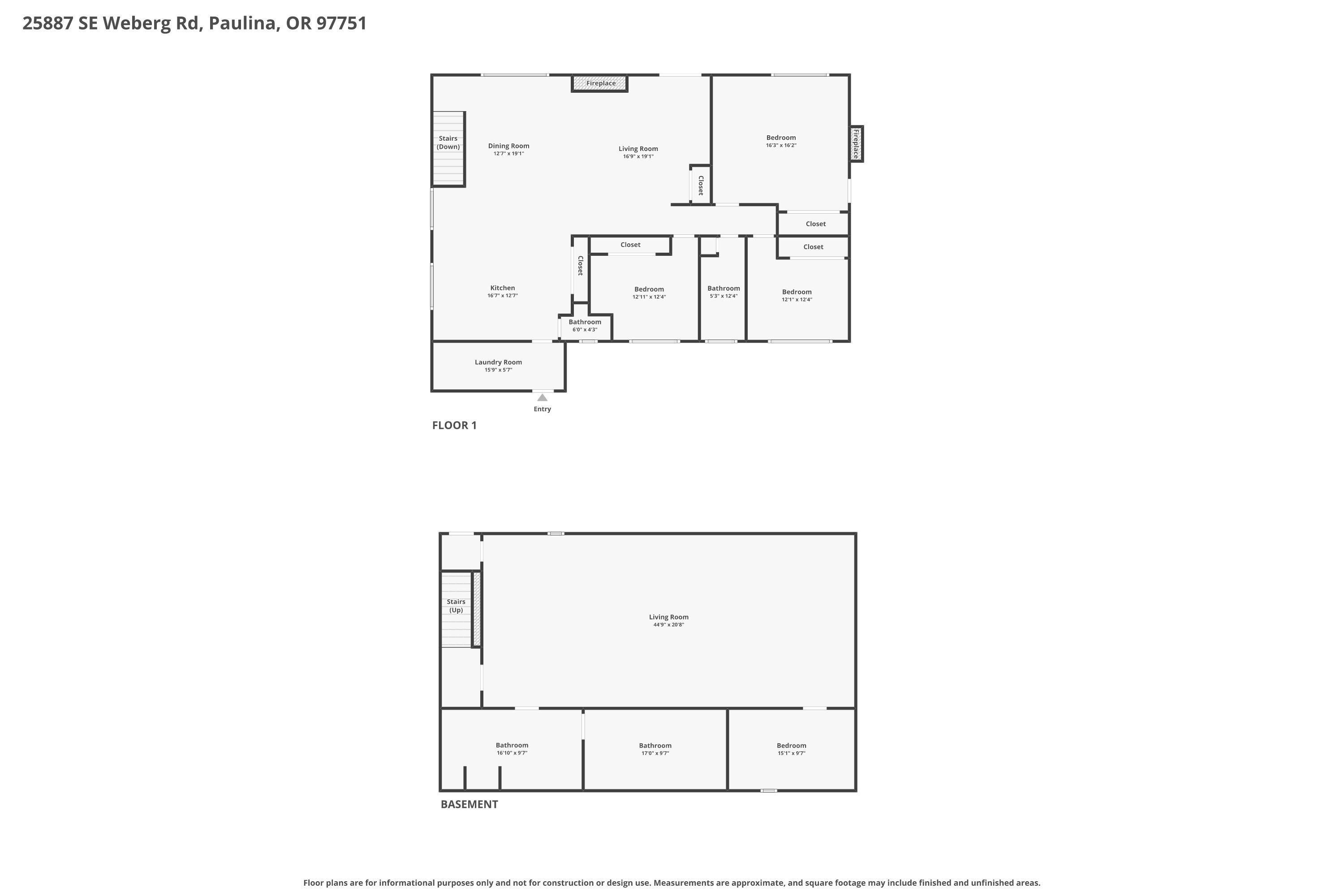 25887 Weberg Road Paulina, OR 97751 - Photo 43 of 46 a picture of floor plan