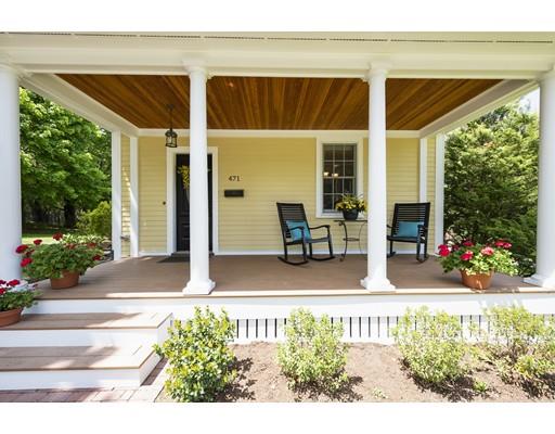 471 Chestnut Street Needham, MA 02492 - Photo 2 of 20 front view of house with potted plants