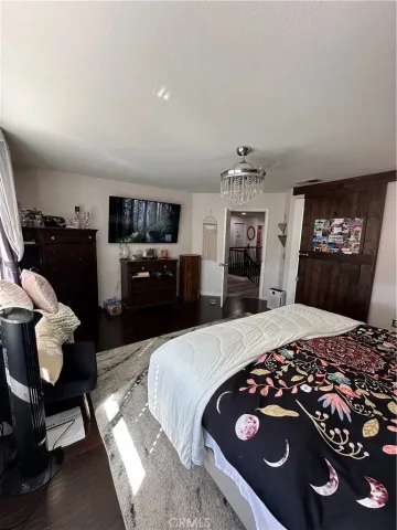 a spacious bathroom with a double vanity sink and a mirror