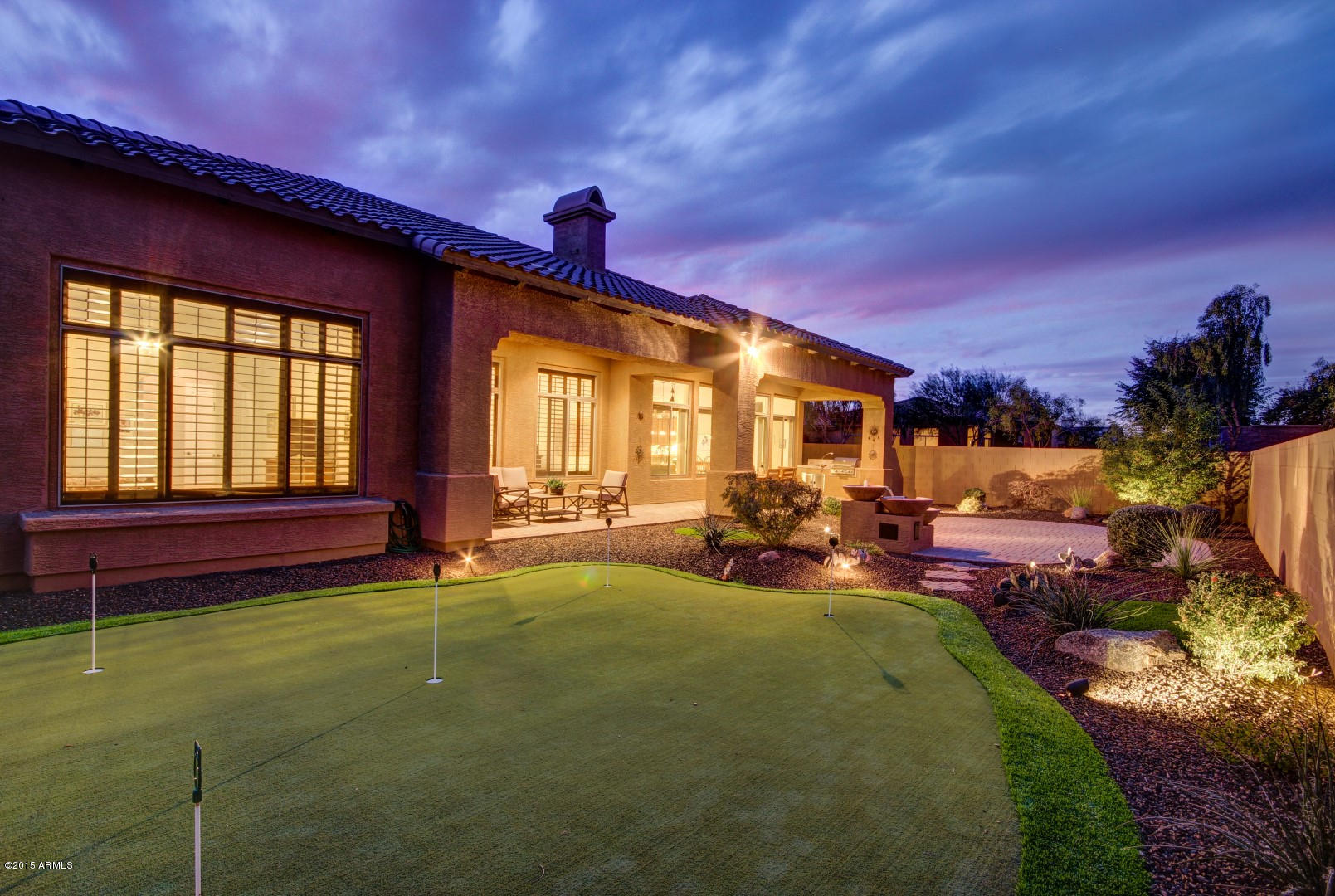 1714 West Brianna Road Phoenix, AZ 85085 - Photo 2 of 68 Back of home at sunset