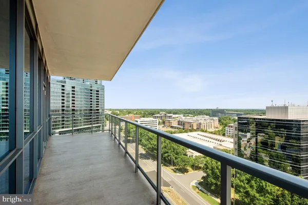 a view of balcony with city view