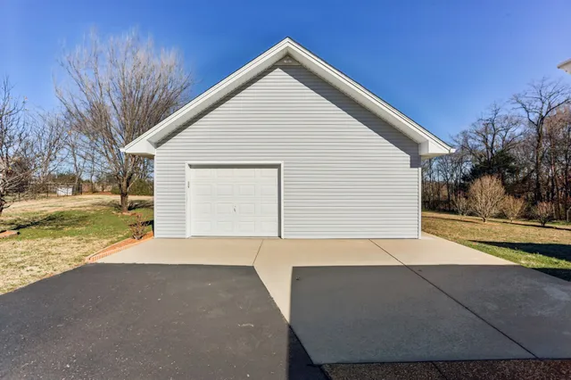 a view of open space with garden