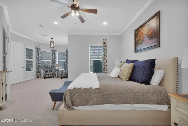 a view of a backyard with sitting area