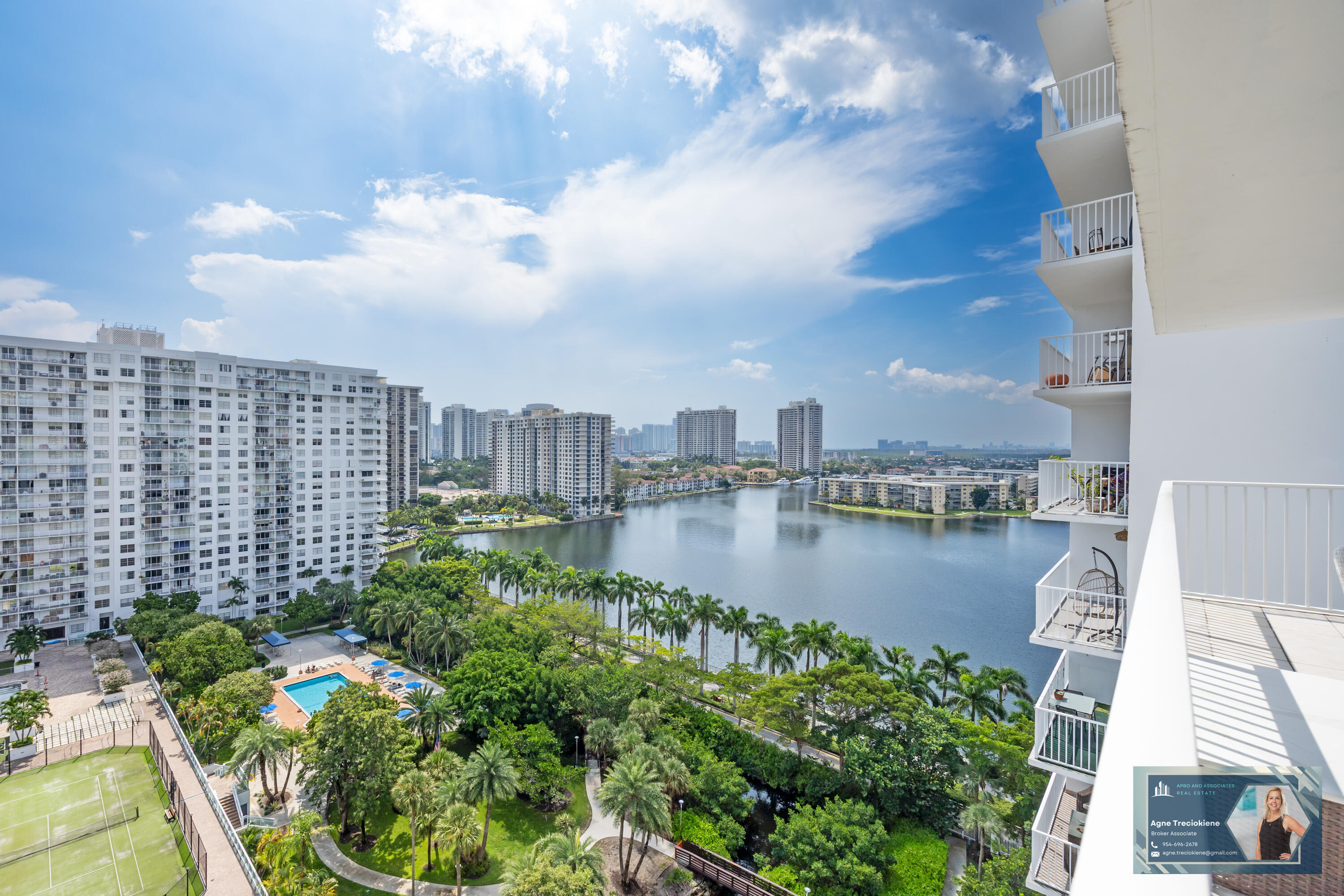 2801 Northeast 183rd Street, Unit 1606W Aventura, FL 33160 - Photo 3 of 53 a view of a lake with a city