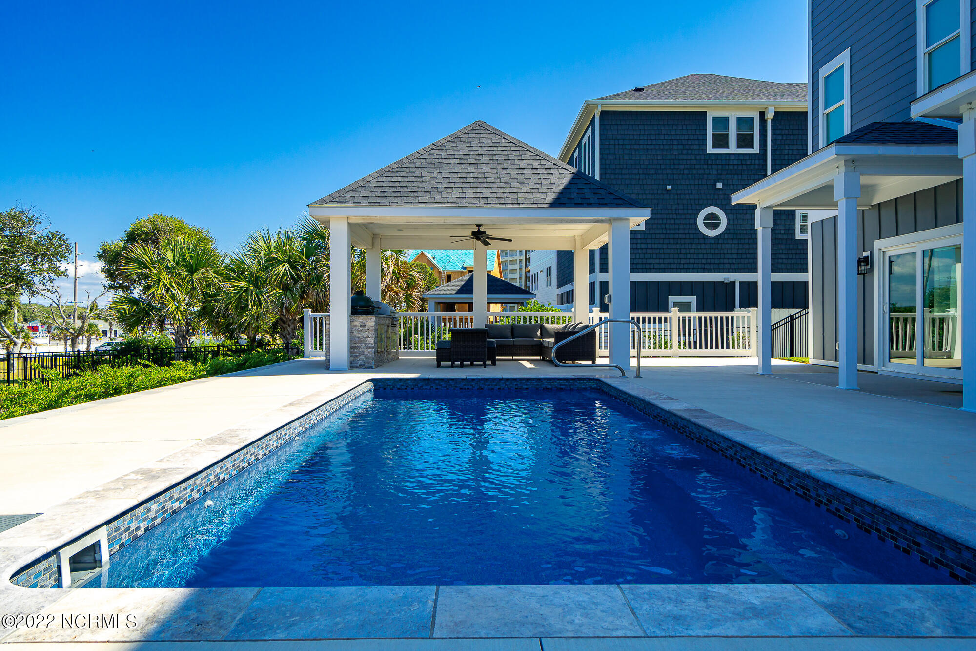134 Ocean Bluff Drive Atlantic Beach, NC 28512 - Photo 53 of 64 Back yard pool and gazebo