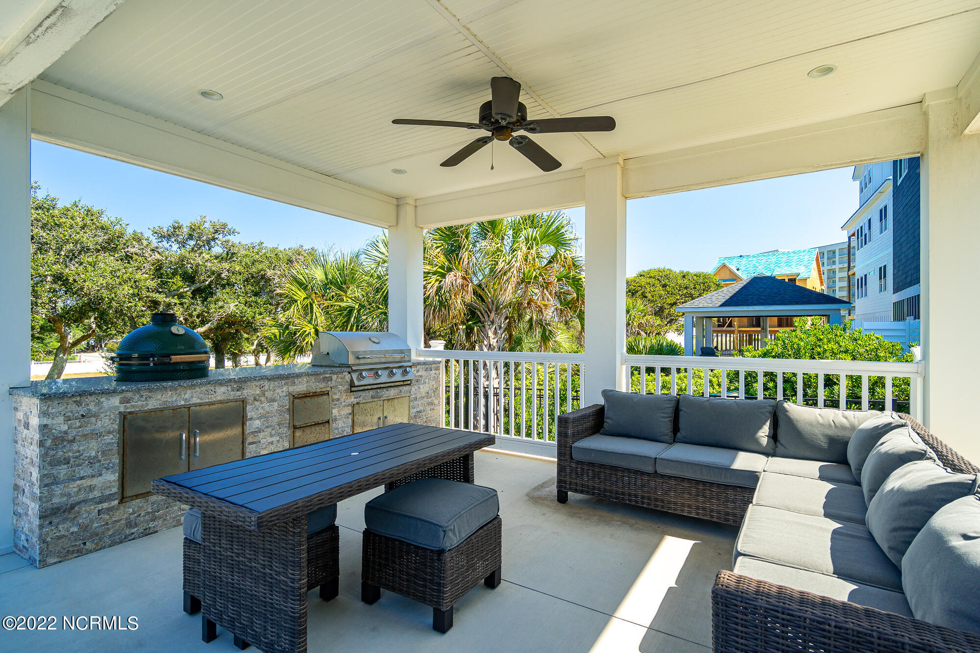 134 Ocean Bluff Drive Atlantic Beach, NC 28512 - Photo 56 of 64 Covered outdoor kitchen/gazebo