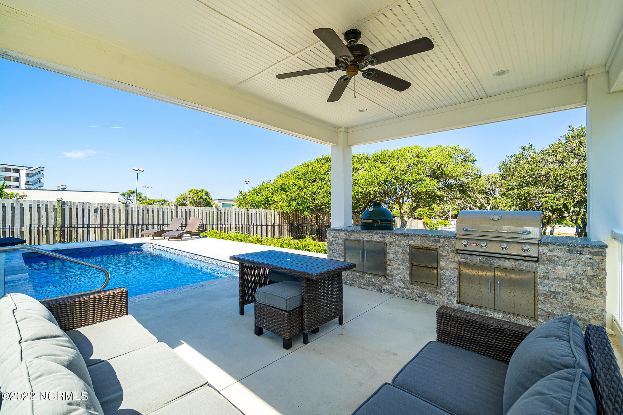 134 Ocean Bluff Drive Atlantic Beach, NC 28512 - Photo 8 of 64 Back yard pool and gazebo