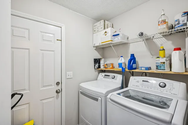 a view of open space with garden