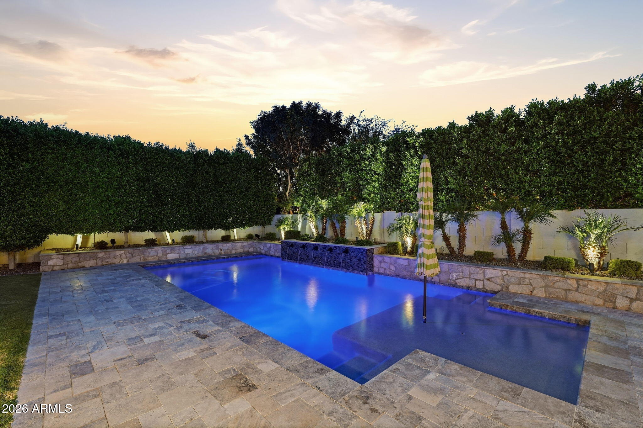 2674 East Hummingbird Way Gilbert, AZ 85297 - Photo 51 of 106 BkyrdPoolDusk_SE2NW