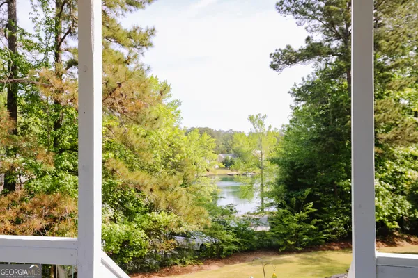 a view of a garden from a window
