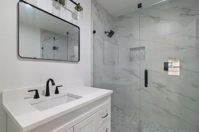 a close view of a bathroom sink