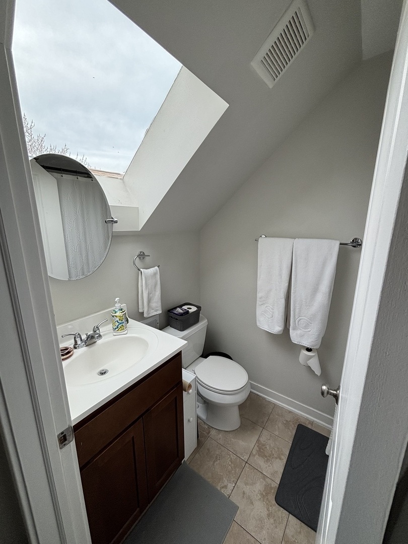1644 North Hermitage Avenue, Unit 2R Chicago, IL 60622 - Photo 16 of 18 a bathroom with a sink and a mirror
