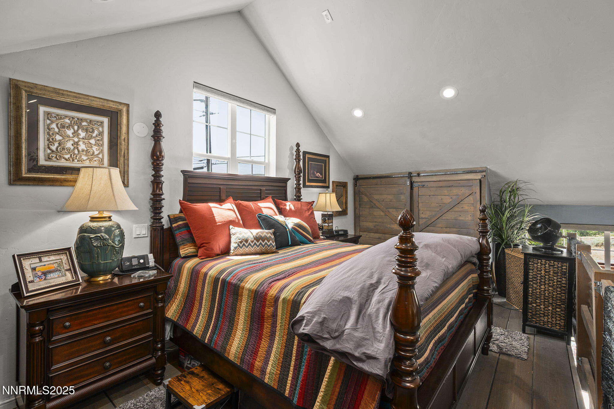 5 Connie Way Reno, NV 89521 - Photo 44 of 54 a bedroom with bed and wooden floor