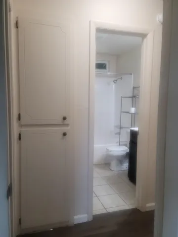 a bathroom with a toilet