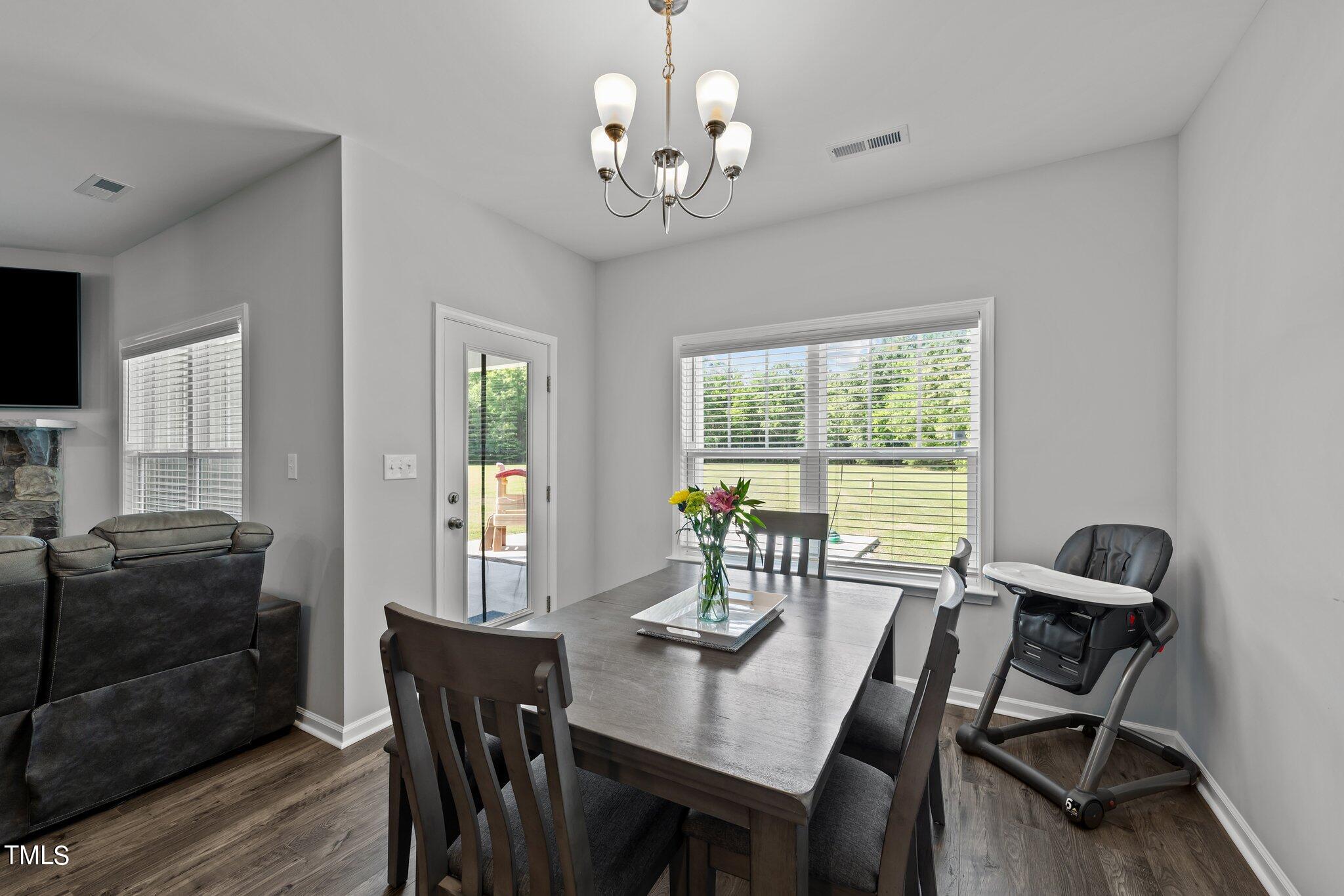 7588 Sadie Road Kenly, NC 27542 - Photo 37 of 58 a view of a dining room with furniture window and outside view