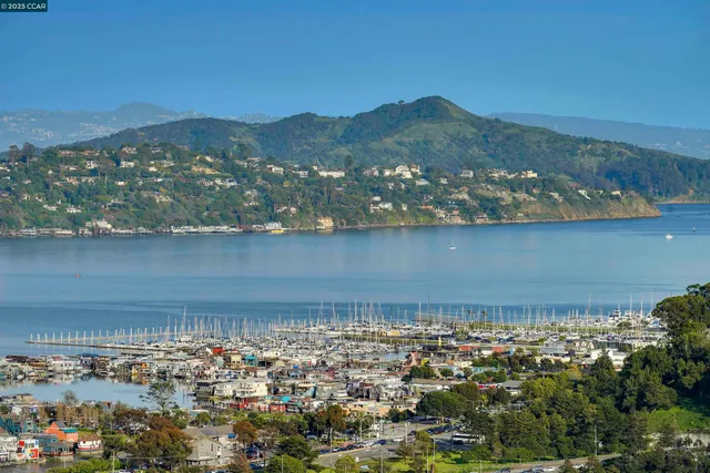 a view of lake and mountain