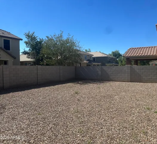 a backyard of a house