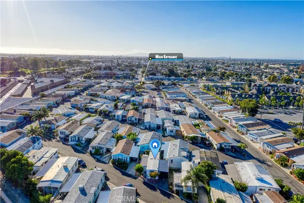 an aerial view of multiple house