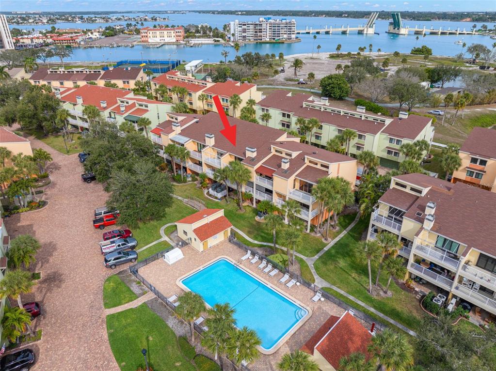 529 Sandy Hook Road Treasure Island, FL 33706 - Photo 51 of 55 an aerial view of residential houses with outdoor space and river