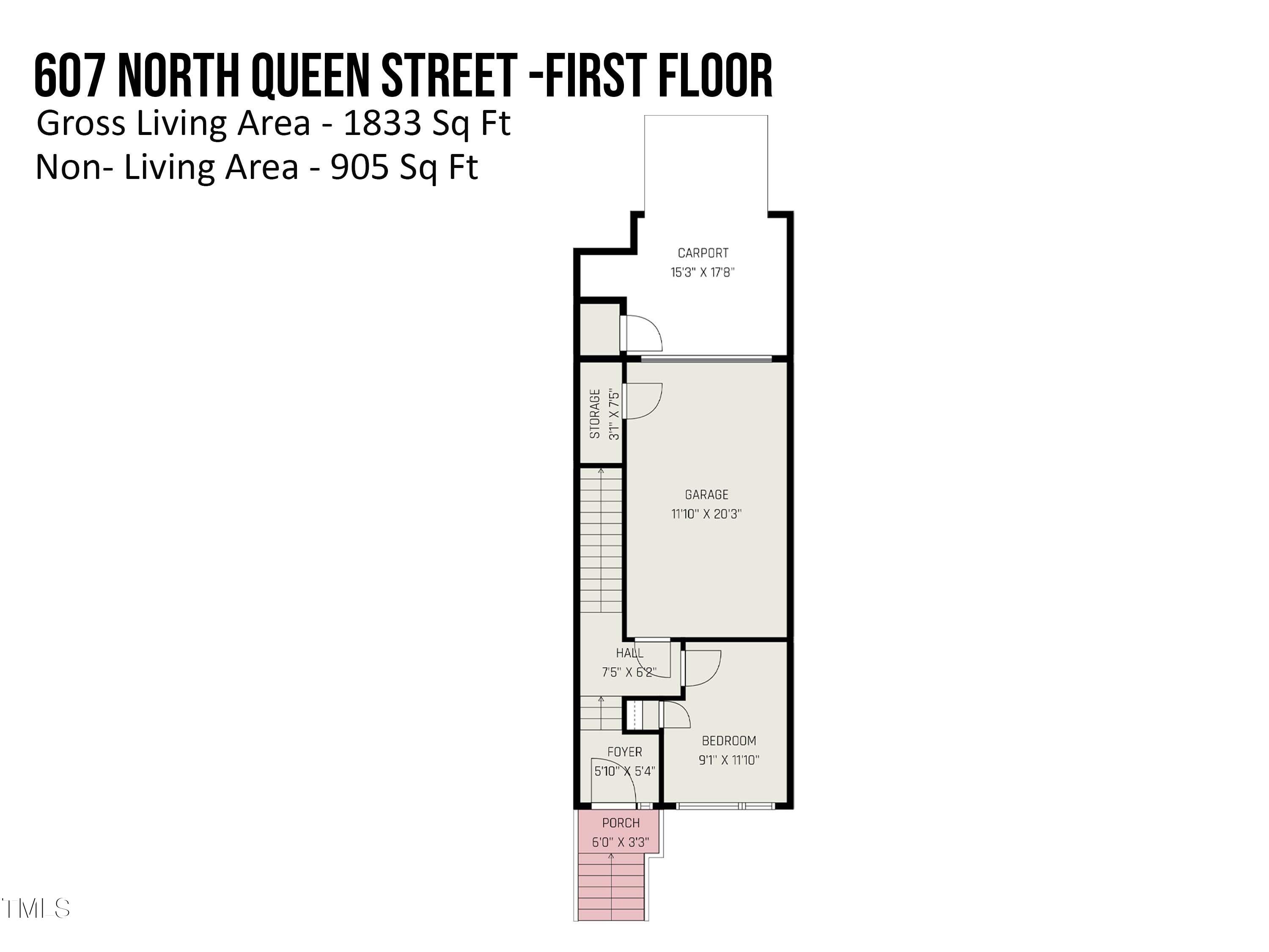 607 North Queen Street Durham, NC 27701 - Photo 32 of 35 a picture of a bench in front of a door