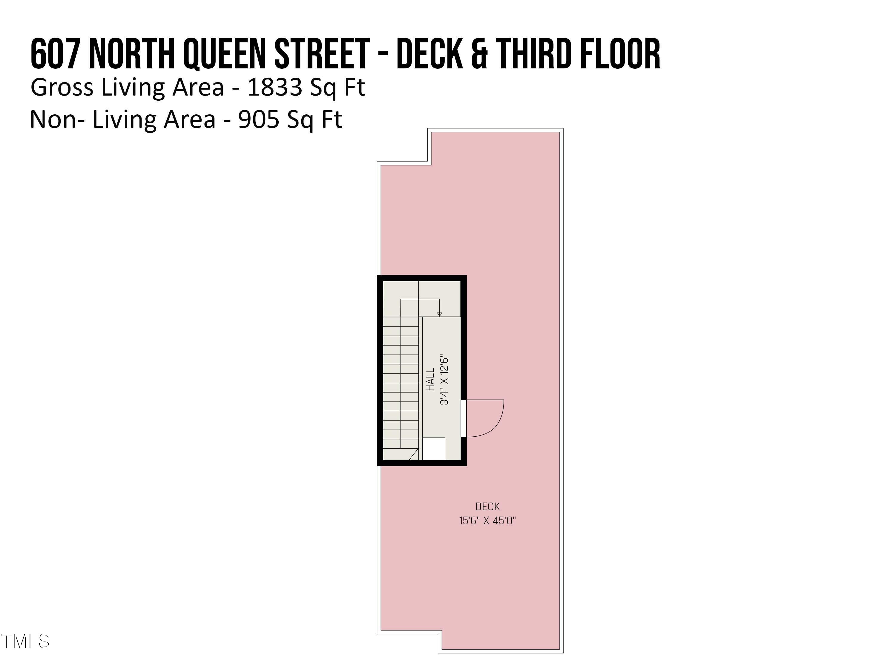 607 North Queen Street Durham, NC 27701 - Photo 35 of 35 a picture of floor plan