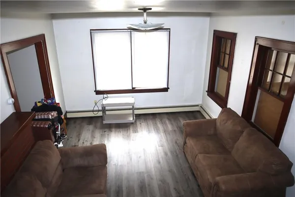 a view of livingroom with hardwood floor and hardwood floor