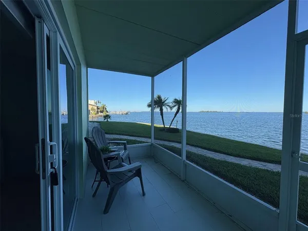 a view of balcony with city view