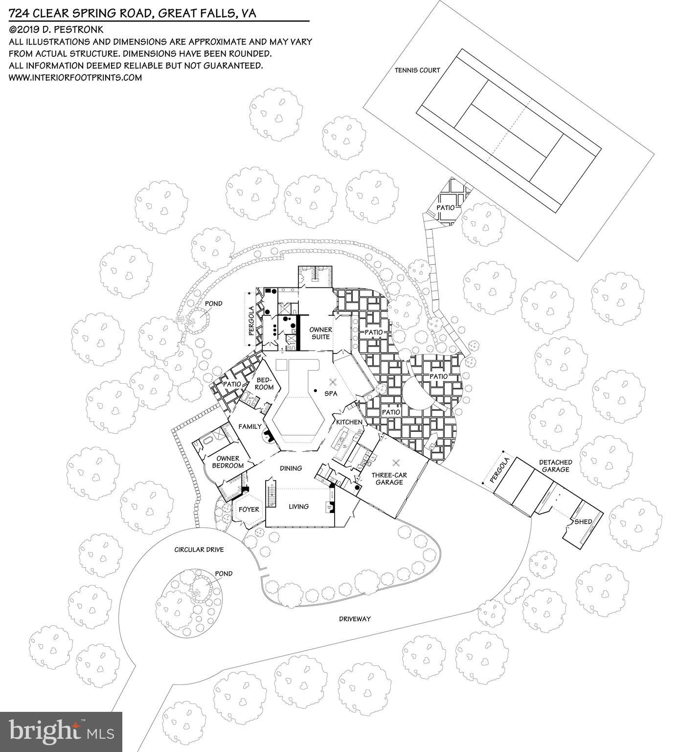 724 Clear Spring Road Great Falls, VA 22066 - Photo 55 of 57 Site Plan with plantings