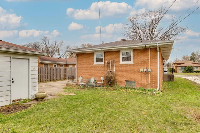 a backyard of a house