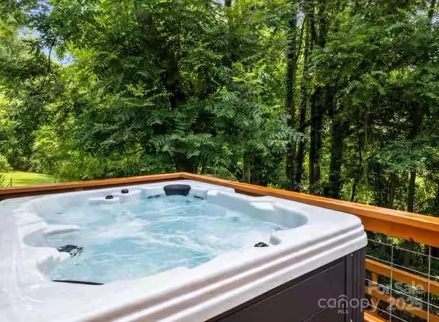 a view of a bath tub