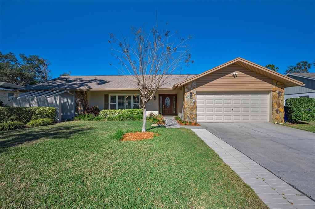 2949 Glenpark Road Palm Harbor, FL 34683 - Photo 6 of 60 a front view of a house with a yard