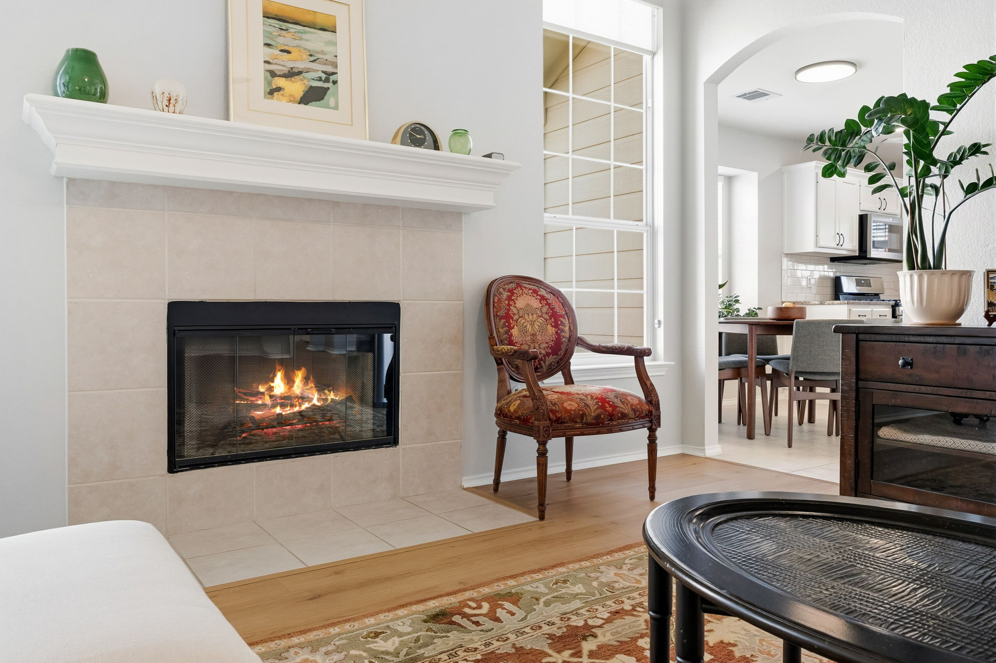 2306 Clover Ridge Drive Cedar Park, TX 78613 - Photo 6 of 29 a living room with furniture and a fireplace