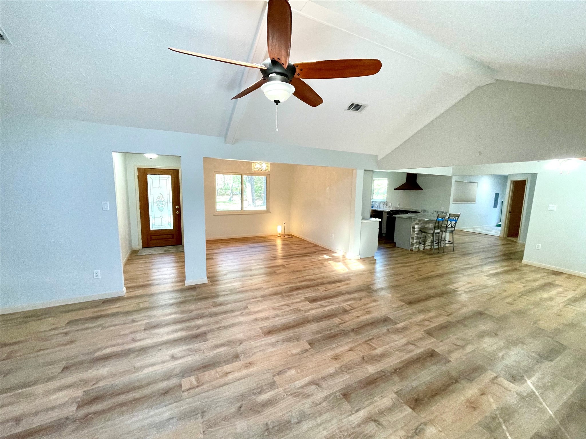 216 Woerner Road Houston, TX 77090 - Photo 15 of 33 a view of empty room with wooden floor and fan