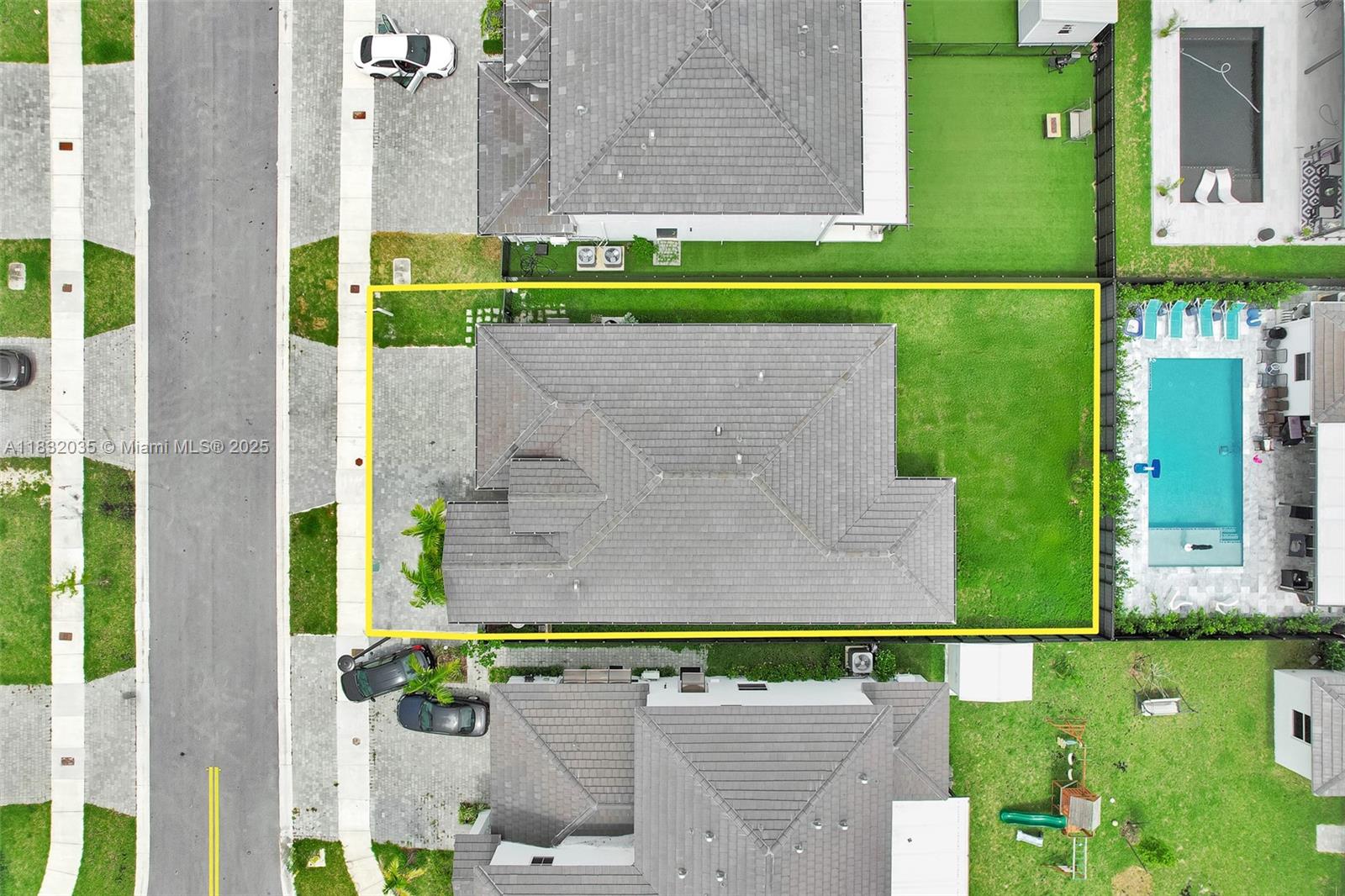 12735 Southwest 211th Street, Unit 12735 Miami, FL 33177 - Photo 3 of 45 an aerial view of a house with a yard basket ball court and outdoor seating