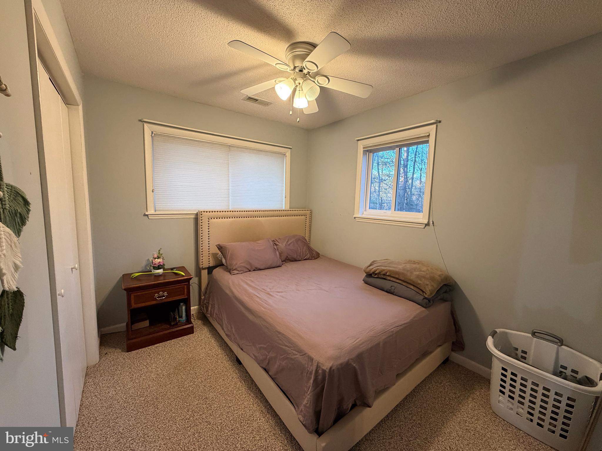 359 Straton Way Basye, VA 22842 - Photo 27 of 38 a bedroom with a bed and a chandelier
