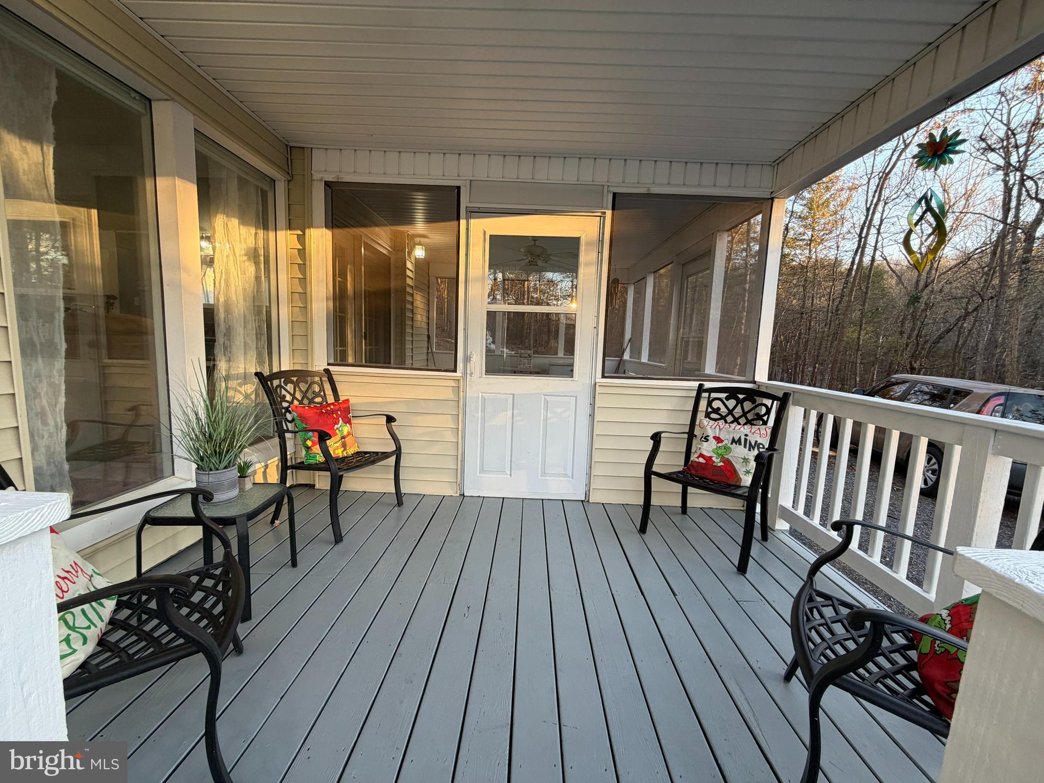 359 Straton Way Basye, VA 22842 - Photo 5 of 38 a view of a two chairs in the balcony