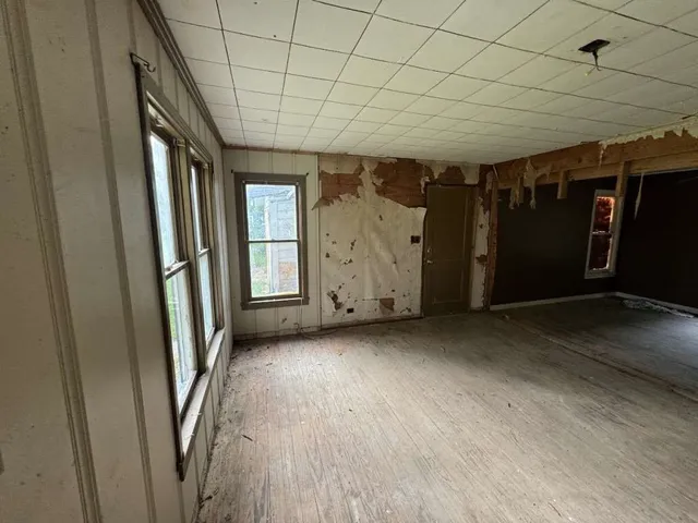 a view of a hallway with entryway