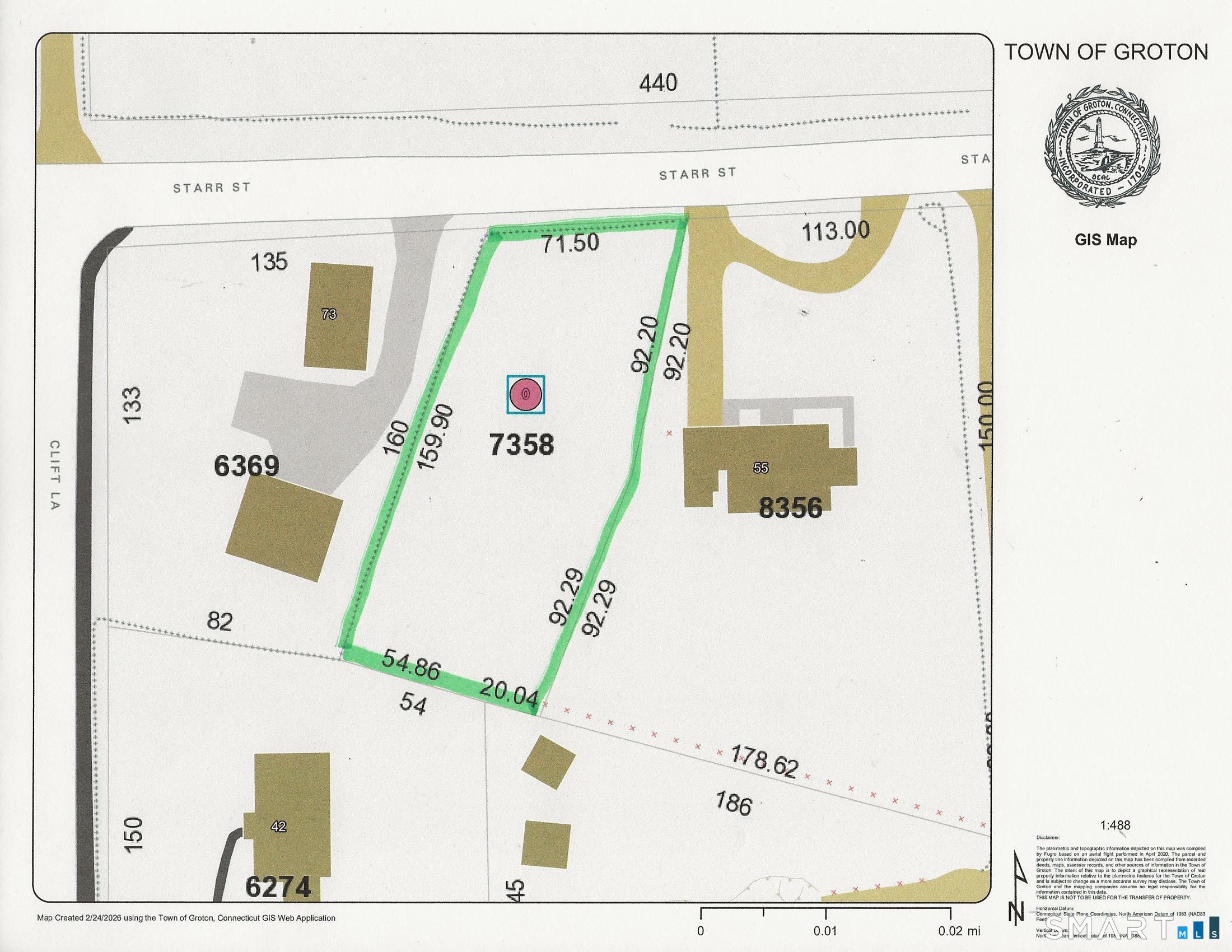 69 B Starr Street Groton, CT 06355 - Photo 6 of 22 Lot Map