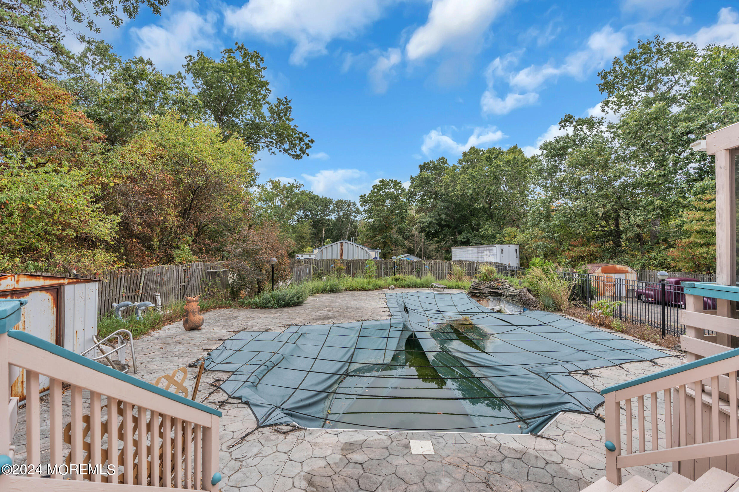 1126 Toms River Road Jackson, NJ 08527 - Photo 28 of 38 a view of yard from deck having patio
