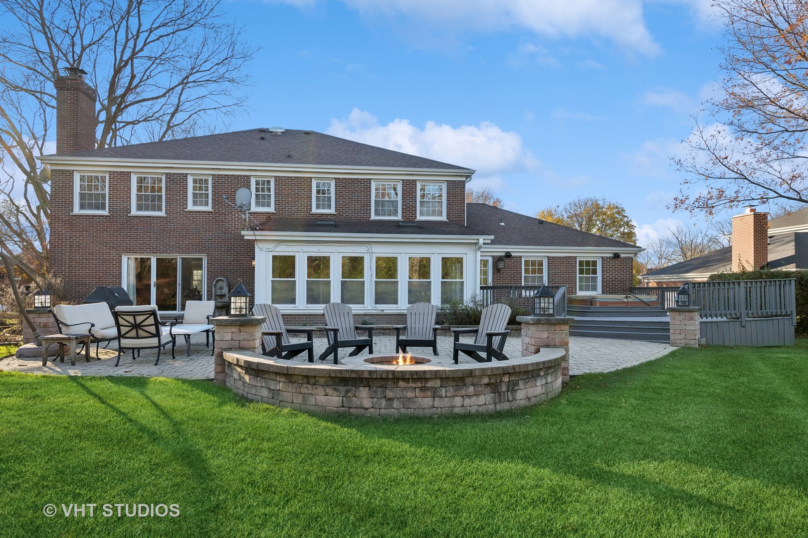 255 Cold Spring Road Barrington, IL 60010 - Photo 35 of 47 a front view of a house with a garden and patio