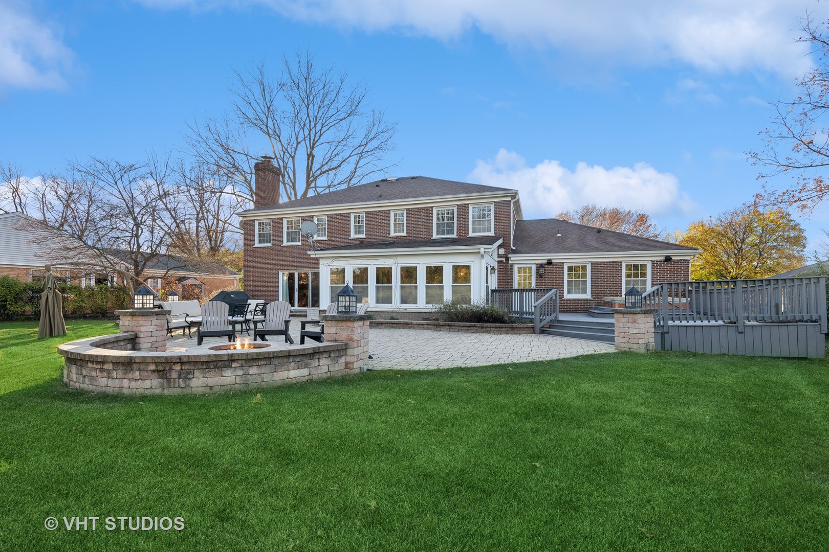 255 Cold Spring Road Barrington, IL 60010 - Photo 40 of 47 a front view of a house with garden and trees