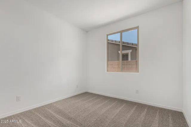 an empty room with closet